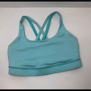 Lululemon Sz 6 Striped Sports athletic Workout Bra